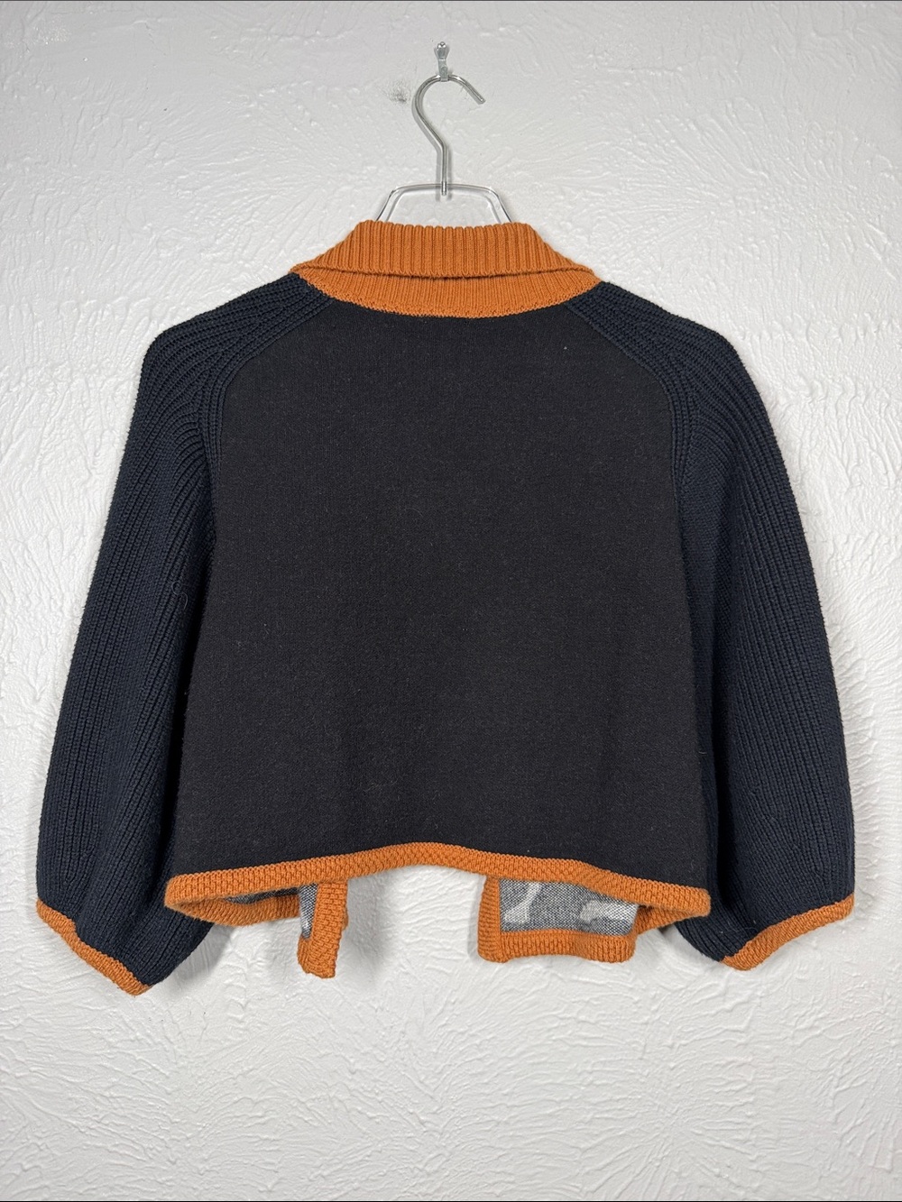 Maeve by Anthropologie Black & Rust Dog-Graphic Knit Cardigan Sweater Size Small - Picture 6 of 6
